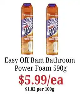 Farmer Jack's Easy Off Bam Bathroom Power Foam offer