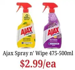 Farmer Jack's Ajax Spray n' Wipe offer
