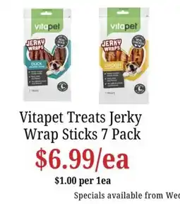 Farmer Jack's Vitapet Treats Jerky Wrap Sticks offer
