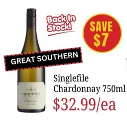 Farmer Jack's Singlefile Chardonnay offer