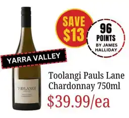 Farmer Jack's Toolangi Pauls Lane Chardonnay offer