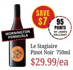 Farmer Jack's Le Stagiaire Pinot Noir offer