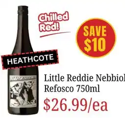 Farmer Jack's Little Reddie Nebbiolo Refosco offer