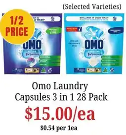 Farmer Jack's Omo Laundry Capsules 3 in 1 offer