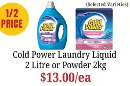 Farmer Jack's Cold Power Laundry Liquid or Powder offer