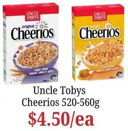 Farmer Jack's Uncle Tobys Cheerios offer