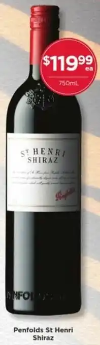 Porters Penfolds St Henri Shiraz offer