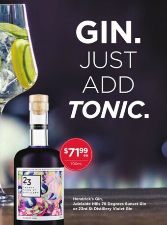 Porters 23rd St Distillery Violet Gin offer