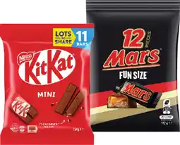 IGA Mars, Nestlé or Snickers Fun Size Pack 127-192g Selected Varieties offer