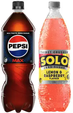 IGA Pepsi or Solo 1.25 Litre Selected Varieties offer