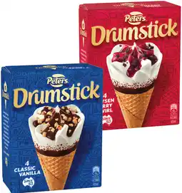 IGA Peters Drumstick 4 Pack or Minis 6 Pack Selected Varieties offer