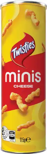 IGA Twisties Cheese Minis Canister Selected Varieties offer