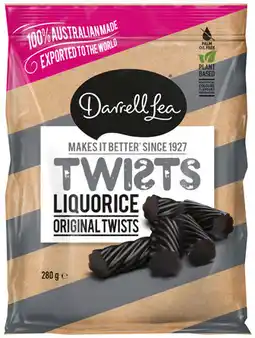 IGA Darrell Lea Liquorice Share‑280g Selected Varieties offer