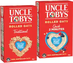IGA Uncle Tobys Traditional or Quick Rolled Oats 500g offer