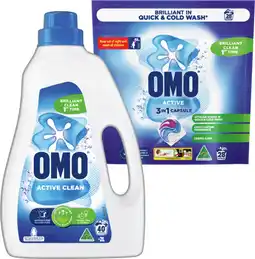IGA OMO Laundry Liquid 2 Litre, 3 in 1 Laundry Capsule 28 Pack or Powder 2kg Selected Varieties offer