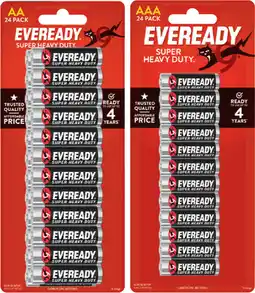 IGA Eveready Super Heavy Duty AA or AAA Batteries 24 Pack offer