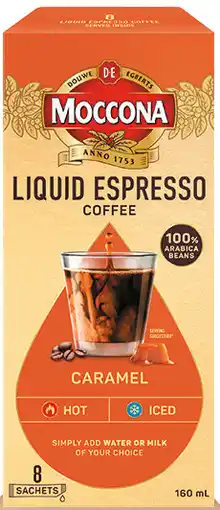 IGA Moccona Liquid Espresso Coffee Sachet Selected Varieties offer