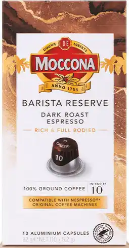 IGA Moccona Barista Reserve Coffee Capsules Selected Varieties offer