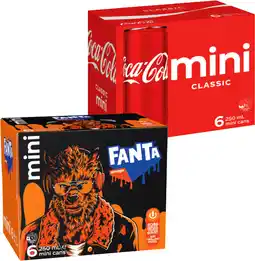 IGA Coca‑Cola, Fanta Mini or Mount Franklin Lightly Sparkling 6x250mL Selected Varieties offer