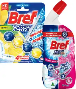 IGA Bref Cleaning Gel 600‑700mL or Power Active 50g Selected Varieties offer