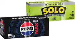 IGA Pepsi, Solo or Schweppes Infused Natural Mineral Water 10x375mL Selected Varieties offer