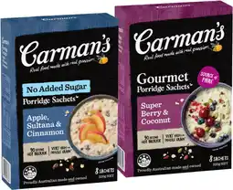 IGA Carman’s Gourmet Porridge Sachets 270‑320g Selected Varieties offer