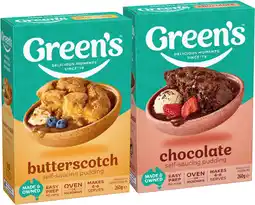 IGA Green’s Self‑Saucing Pudding Mix Selected Varieties offer