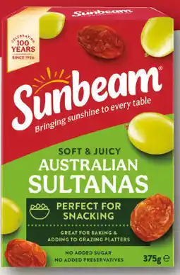IGA Sunbeam Australian Sultanas offer
