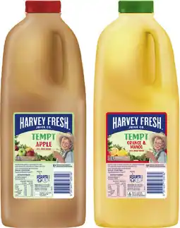 IGA Harvey Fresh Tempt Juice Drink Selected Varieties offer