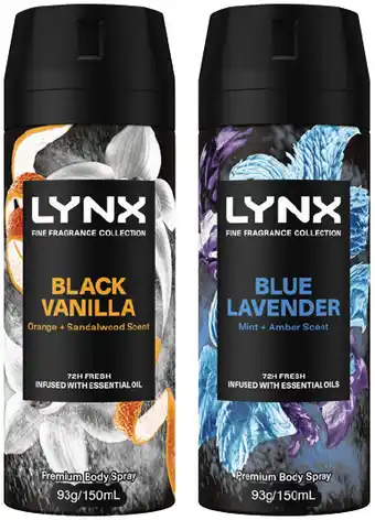 Lynx Fine Fragrance Collection Premium Body Spray Selected Varieties