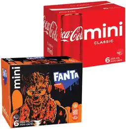 IGA Coca‑Cola, Fanta Mini or Mount Franklin Lightly Sparkling 6x250mL Selected Varieties offer