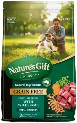 IGA Nature’s Gift Grain Free Dry Dog Food Selected Varieties offer