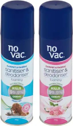 IGA No Vac Carpet & Fabric Foaming Sanitiser & Deodoriser Selected Varieties offer