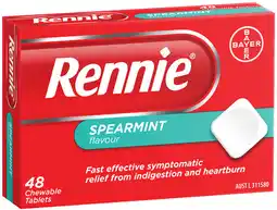 IGA Rennie Spearmint Flavour Indigestion & Heartburn Tablets offer