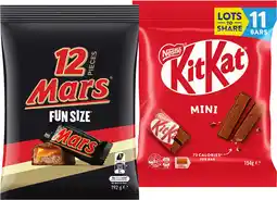 IGA Mars, Nestlé or Snickers Fun Size Pack 154-192g Selected Varieties offer