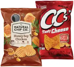 IGA The Natural Chip Co. Chips or CC’s Corn Chips 175g Selected Varieties offer