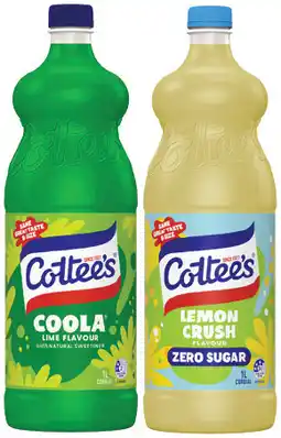 IGA Cottee’s Cordial Selected Varieties offer