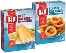 IGA I&J Australian Hoki Beer Battered 425g or Calamari 360g offer