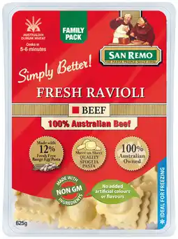 IGA San Remo Fresh Beef Ravioli offer
