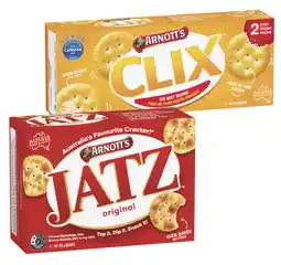 IGA Arnott’s Jatz 225g, Clix or Vita Wheat 250g Selected Varieties offer