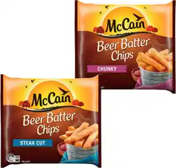IGA McCain Beer Batter Chips or Wedges 750g Selected Varieties offer