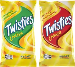 IGA Twisties 80‑90g or Cheetos Cheese & Bacon Balls 90g Selected Varieties offer