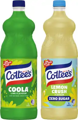 IGA Cottee’s Cordial Selected Varieties offer