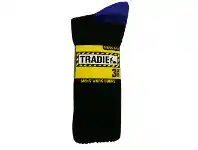 BIG W Tradie Mens 3-Pack Socks Sizes 7-10, 11-13 - Blue offer