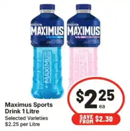 IGA Maximus Sports Drink 1 Litre offer