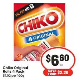 IGA Chiko Original Rolls offer