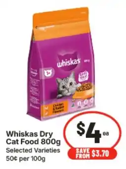IGA Whiskas Dry Cat Food offer