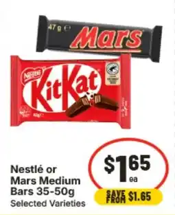 IGA Nestlé or Mars Medium Bars offer
