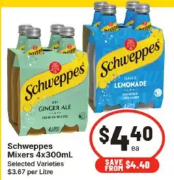 IGA Schweppes Mixers offer
