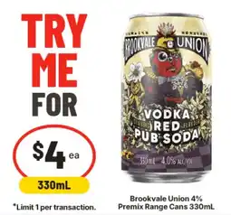 IGA Brookvale Union Vodka Red Pub Soda offer
